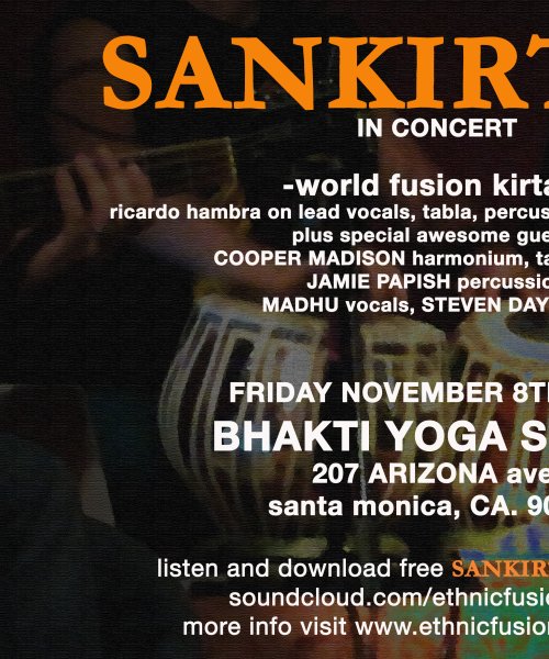 SANKIRTAN live at BHAKTI YOGA SHALA, friday november 8th by Ricardo Hambra
