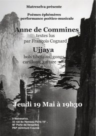 Ujjaya & Anne de Commines : grands gongs, bols, carillons & poésie