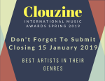 CLOUZINE INTERNATIONAL MUSIC AWARDS Spring 2019