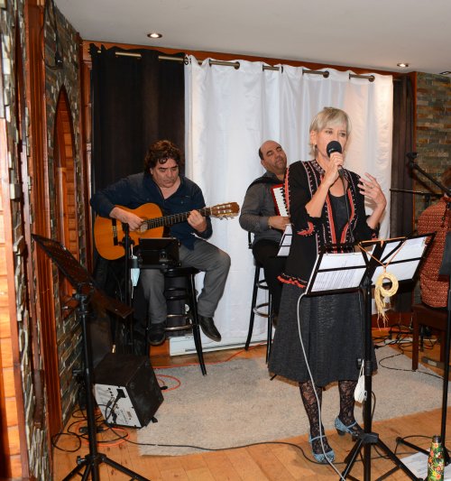 Louise and Musicians performing at La Marche à Coté, Montreal, October 2021 by Louise Dessertine