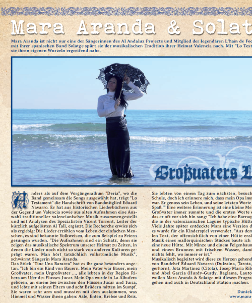 Mara Aranda in German Press, April 2014 by Mara Aranda