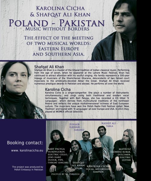 Poland-Pakistan. Music Without Borders - The Concert offer by Karolina Cicha