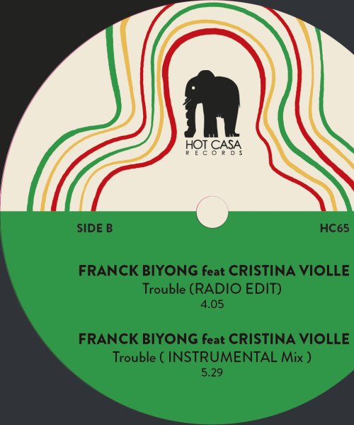 B side (vinyl ) \'Trouble\' Hot Casa Records by Franck Biyong