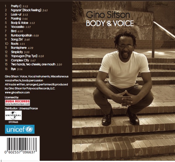 Back cover Body & Voice by GINO SITSON