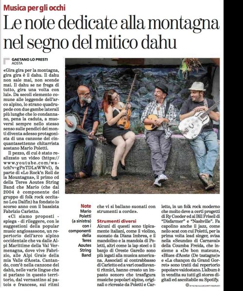 La Stampa 30/1/2018 by Teres Aoutes String Band