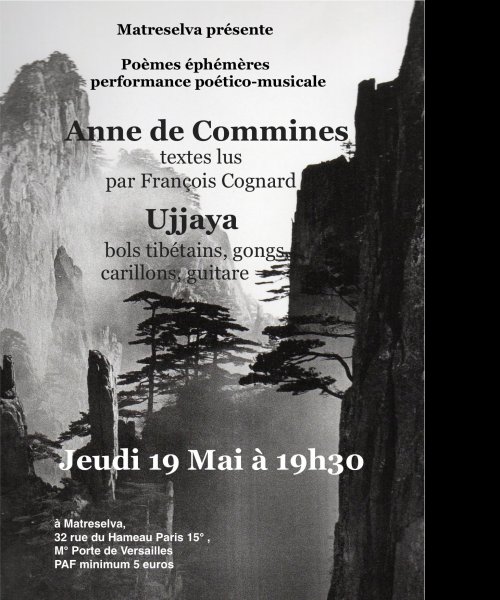Ujjaya / Anne de Commines & Catherine Pont-Humbert : Gongs,Bols & Poésie by Ujjaya