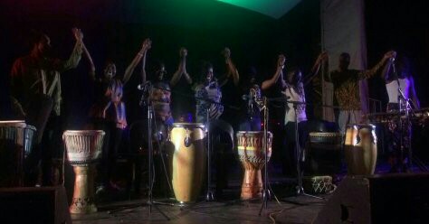 After the show at Theatre In The Park Harare at Musica Festival 2017  by Music According To Percussion