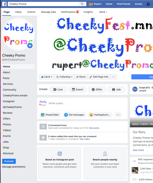 Cheeky Promo Facebook Page by CheekyPromo
