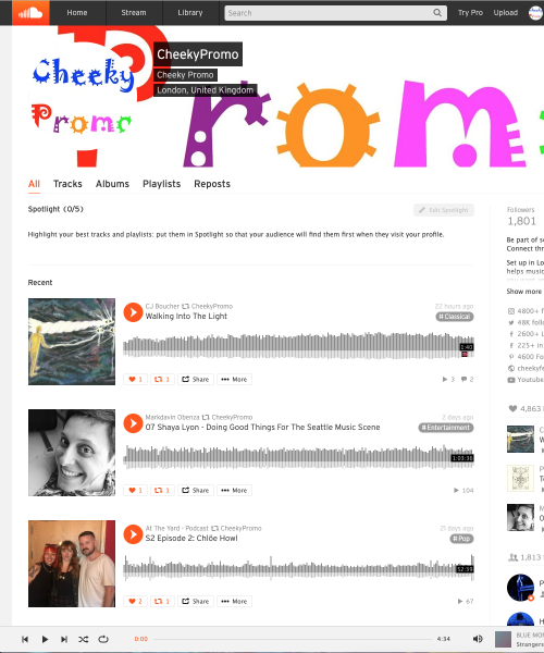 Cheeky Promo Soundcloud, 25 Aug 18 by CheekyPromo